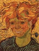 Vincent Van Gogh Young Man with Cornflower (nn04)